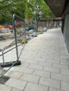 Photo of a Terranga Buff sandstone paving installation.