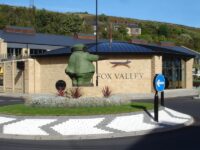 A photo from a recently completed BBS project, titled 'Fellstone Buff Walling Stone Supplied to Major Retail Park near Sheffield'
