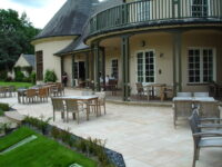 A photo from a recently completed BBS project, titled 'Pavings and setts supplied to Alwoodley Golf Club, Leeds'