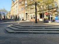 A photo from a recently completed BBS project, titled 'Heritage Project Rejuvenates Bigg Market, Newcastle Upon Tyne'