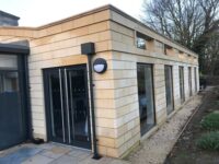 A photo from a recently completed BBS project, titled 'BBS Supplies Natural Stone Products for New Function Suite at Aston Hall Hotel, Aston'