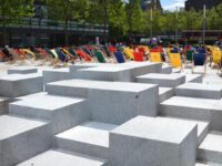 A photo from a recently completed BBS project, titled 'BBS Granite Supplied to Public Realm at London’s Regent’s Place'