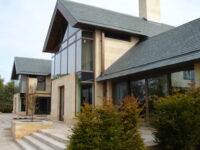 A photo from a recently completed BBS project, titled 'BBS supplies Limestone & Handmade Brick for Exclusive Private Home in Brantingham'