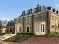 A photo from a recently completed BBS project, titled 'BBS provides Hampole Limestone for bespoke private residence in Alderley Edge, Cheshire'