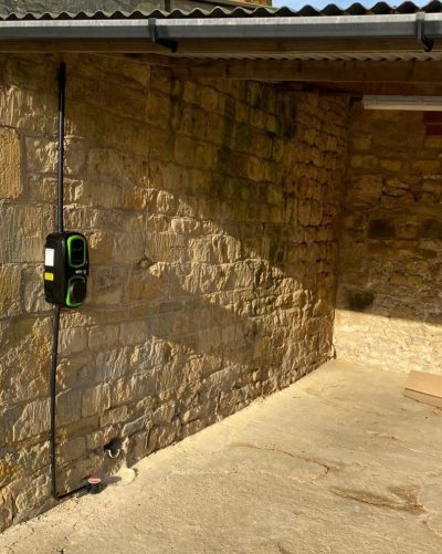 A photo of our EV charger installation at the customer's premises