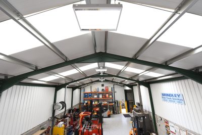 Grant Funded LED Lighting Installation for Brindley Lift Truck Services Ltd in Sharnford, Leicestershire project photo
