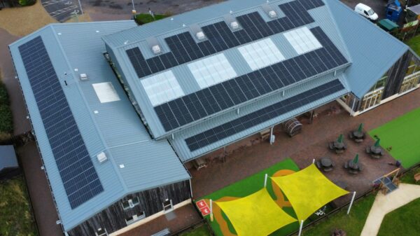 Roof-Mounted Solar Array Installation for Sprouts Play Barn in Oxfordshire example photo