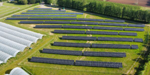 A photo of a solar pv installation