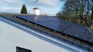 A photo of a solar pv installation