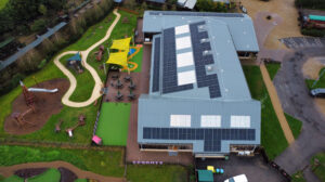 A photo of a recent solar panel installation