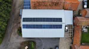 A photo of a recent solar panel installation