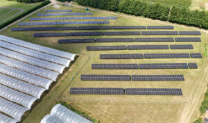 A photo of a recent solar panel installation