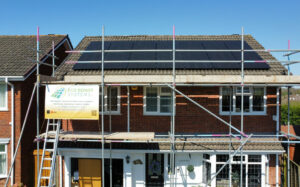 A photo of a recent solar panel installation