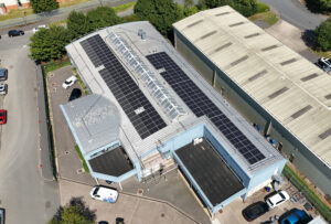 A photo of a recent solar panel installation