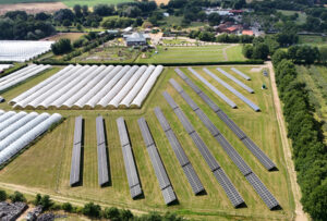 A photo of a recent solar panel installation