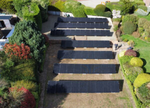 A photo of a solar pv installation