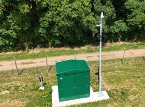 A photo of a recent solar panel installation