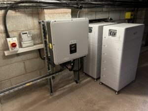 A photo of a solar pv installation