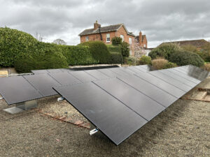 A photo of a solar pv installation