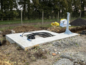 A photo of a recent solar panel installation