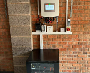 A photo of a recent solar panel installation