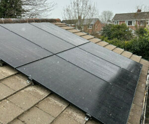 A photo of a recent solar panel installation