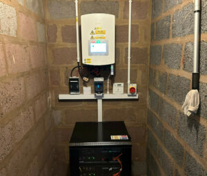 A photo of a recent solar panel installation