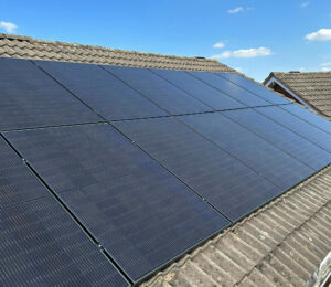 A photo of a recent solar panel installation