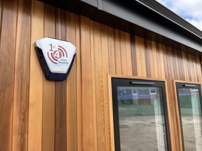 A photo of a recent Fire and/or Security System installation