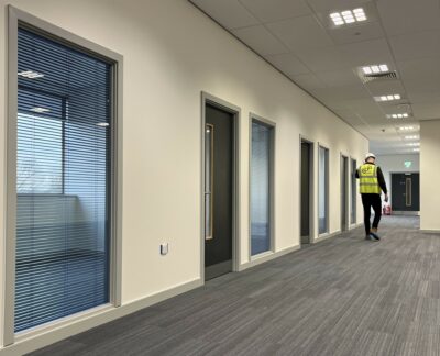 Fire safety and security commercial building photograph